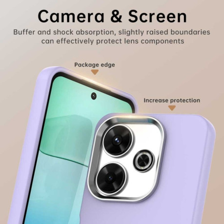 Противоударный чехол Colorful Acrylic Series для Xiaomi Poco M6 4G - фиолетовый