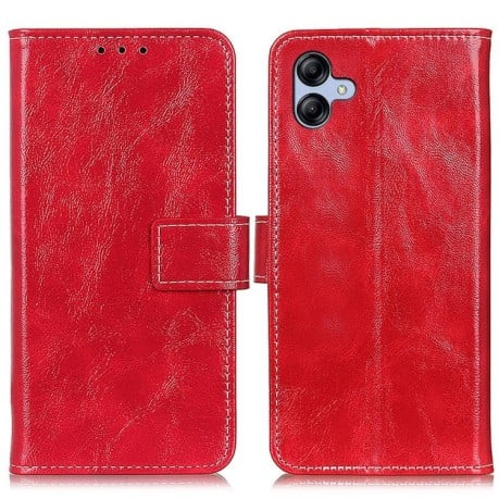 Чехол-книжка Magnetic Retro Crazy Horse Texture на Samsung Galaxy A05 4G - красный