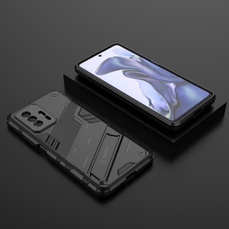 Противоударный чехол Punk Armor для Xiaomi Mi 11T / 11T Pro - черный