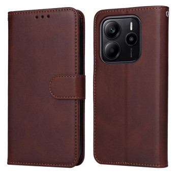 Чохол-книжка Classic Calf Texture Flip Leather для Redmi Note 14 4G 164.84mm - коричневий