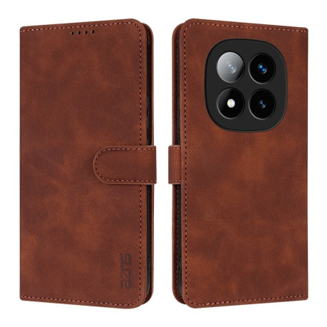 Чохол-книжка AZNS Skin Feel Calf Texture для Xiaomi Redmi Note 14 Pro 5G/Poco X7 - коричневий