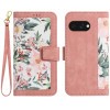 Чехол-книжка Floral Pattern Leather для Google Pixel 9a - розовый