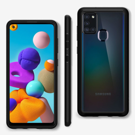 Оригінальний чохол Spigen Ultra Hybrid Samsung Galaxy A21s Matte Black