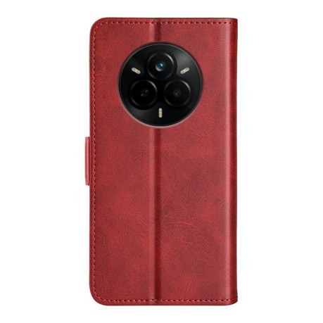 Чехол-книжка Dual-side Magnetic Buckle для Realme 14 Pro+ - красный
