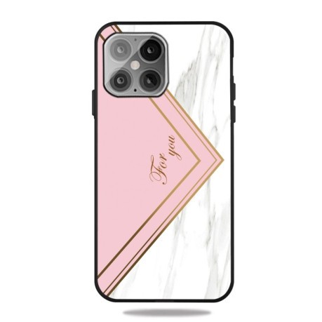 Протиударний чохол Frosted Fashion Marble для iPhone 14/13 - Pink Triangle