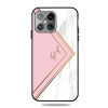 Противоударный чехол Frosted Fashion Marble для iPhone 13 mini - Pink Triangle1690