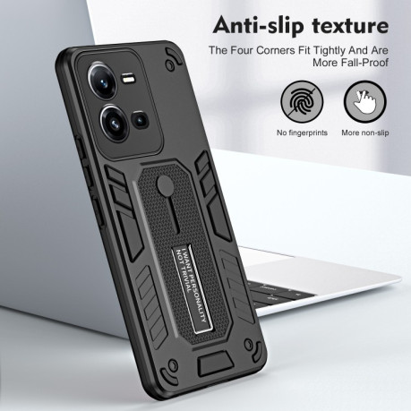 Протиударний чохол Variety Brave Armor Finger Loop Holder для Vivo V25 5G / V25e - чорний