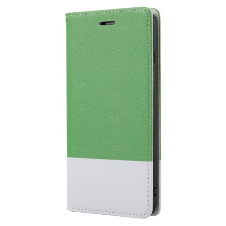 Чехол-книжка Cross Texture для iPhone XR - зеленый