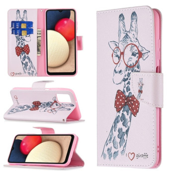 Чехол-кошелек Colored Drawing Pattern для Samsung Galaxy A03s - Deer