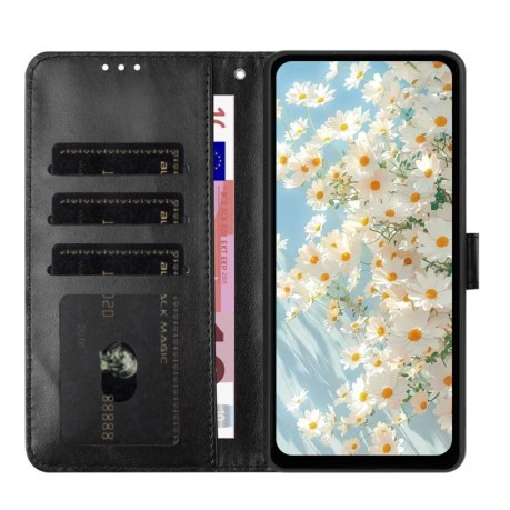 Чехол-книжка Daisy Embossed Leather для Samsung Galaxy M06 5G - чорний