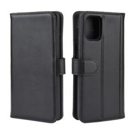 Кожаный чехол книжка HMC Wallet на Samsung Galaxy A51 - Черный