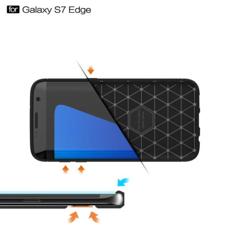 Противоударный чехол Rugged Armor Fiber для Samsung Galaxy S7 Edge / G935 - красный