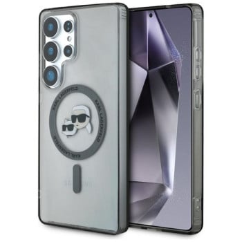 Оригінальний чохол Karl Lagerfeld Button Karl &amp; Choupette Heads Printed Logo MagSafe для Samsung Galaxy S25 Ultra - black
