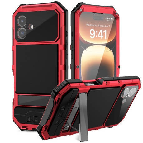 Протиударний чохол R-JUST Life Waterproof для iPhone 16 Plus - червоний
