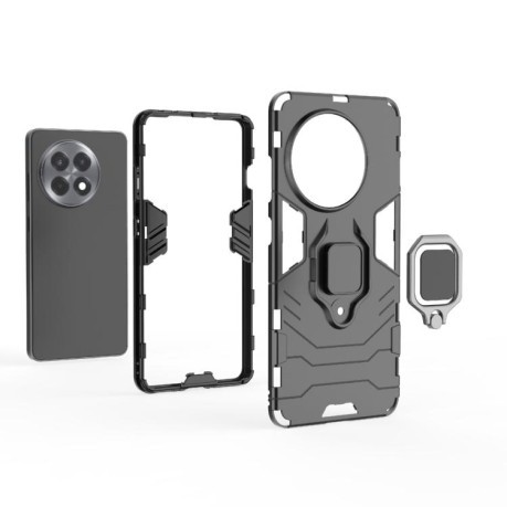 Противоударный чехол Magnetic Ring Holder на OnePlus 13R/Ace 5/Ace 5 Pro  - черный