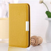 Чехол-книжка Litchi Texture Solid Color на iPhone 13 Mini - желтый