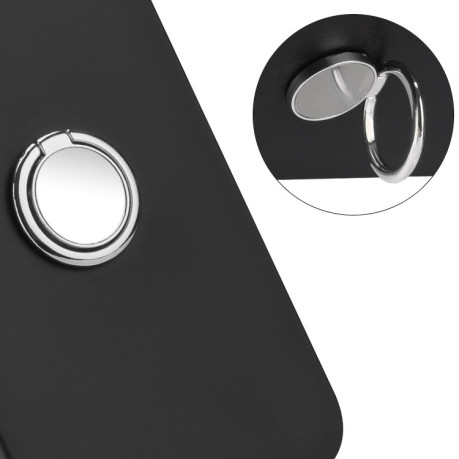 Противоударный чехол Matte with Ring Holder для Samsung Galaxy S25 5G - серебристый