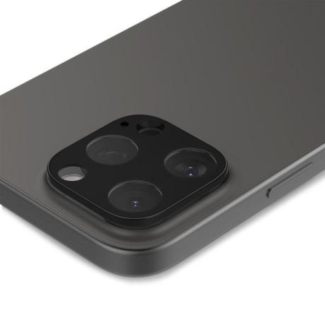 Комплект защитных стекол на камеру Spigen Optik.tR Camera Protector 2 pcs. для  iPhone 14 Pro / Pro Max / 15 Pro / Pro Max / 16 Pro / Pro Max - Black