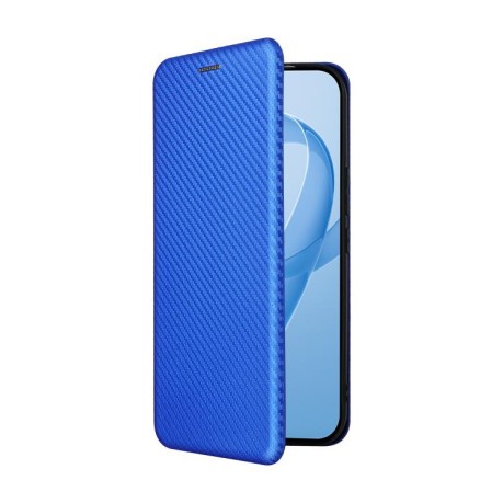 Чехол-книжка Carbon Fiber Texture на Xiaomi Redmi K90 Pro Max 5G / Poco F8 Ultra — синий