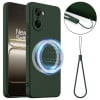 Силиконовый чехол Shockproof Silicone с Magsafe на OnePlus Nord CE5 - зеленый