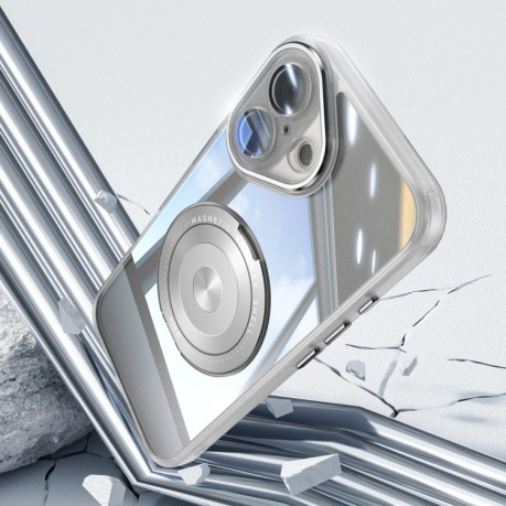 Противоударный чехол MagSafe Acrylic Hybrid для iPhone 16 - белый