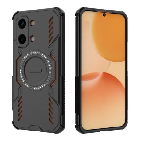 Противоударный чехол Butterfly Armor с MagSafe на Xiaomi Redmi Turbo 5 Max / Poco X8 Pro Max — чёрный