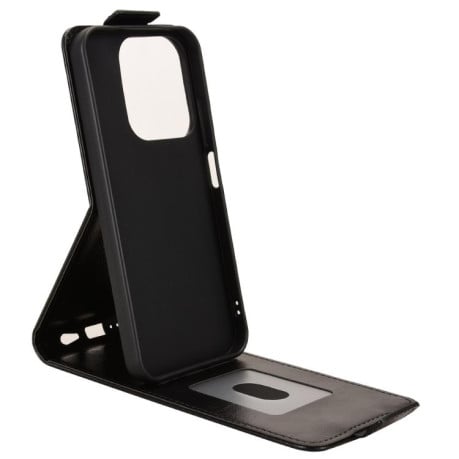 Флип-чехол Magnetic Vertical Flip Leather на Xiaomi Redmi 15C 5G / 4G EU 173mm / Poco C85 5G - черный