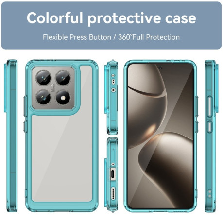 Противоударный чехол Colorful Acrylic Series для Xiaomi 14T - синий