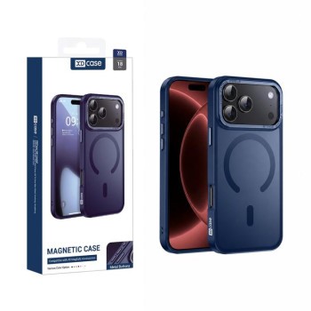 Чохол Xdcase з металевою рамкою камери і функцією MagSafe на iPhone 18 Pro — темно-синій