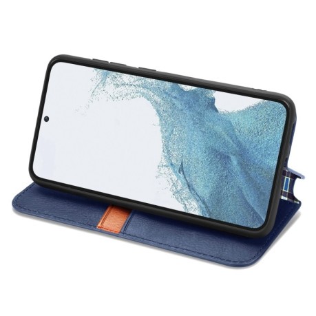 Чехол-книжка Cubic Grid для Samsung Galaxy S23 5G - синий