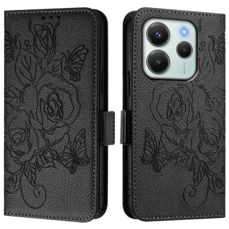Чехол-книжка Magnetic RFID Anti-theft Leather для Xiaomi Redmi Note 14 4G 164.84mm - черный