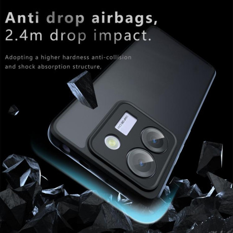 Противоударный чехол Armor Precise Hole PC Hybrid TPU для Xiaomi Poco M7 Pro 5G - прозрачный