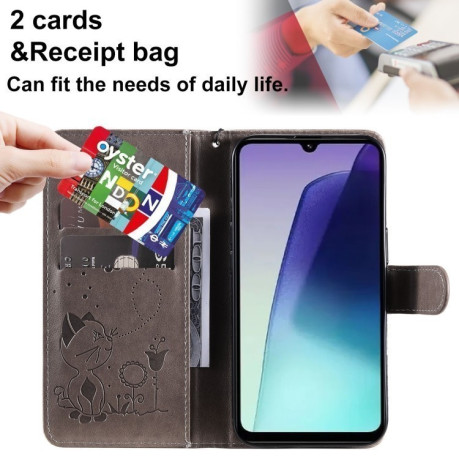 Чохол-книжка Cat and Dog для Xiaomi Redmi 14C 4G/Poco C75/Redmi A4 5G - сірий