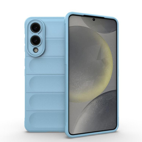 Силіконовий чохол Magic Flannel для Samsung Galaxy S25 Edge 5G - блакитний