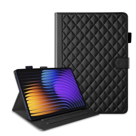 Чехол-книжка Rhombus Lattice Leather для Xiaomi Pad 7 / 7 Pro - черный