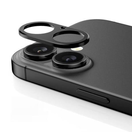 Защитное стекло на камеру Kalebol Metal Hollow Lens Protection Ring на iPhone 17 - черное