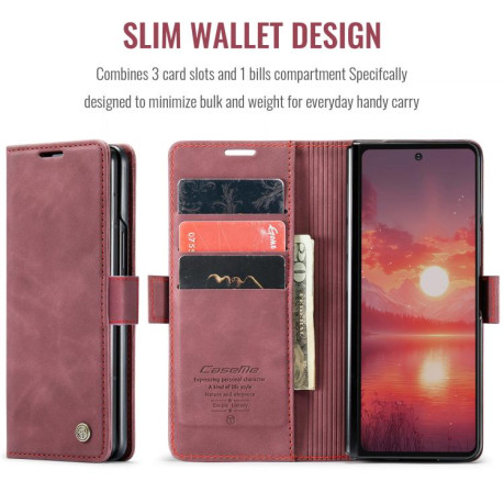 Чохол-книжка CaseMe-013 Multifunctional на Samsung Galaxy Fold 7 - червоний