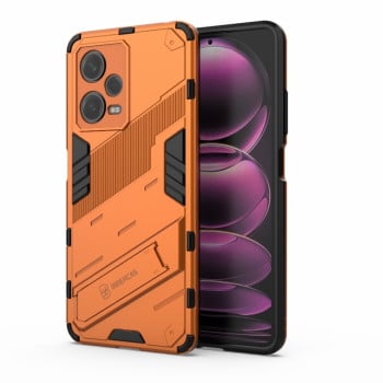 Противоударный чехол Punk Armor с подставкой на Xiaomi Redmi Note 12 Pro 5G - оранжевый