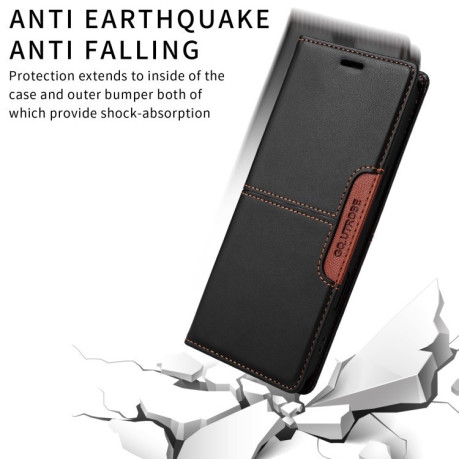 Чехол-книжка GQUTROBE G01 RFID Anti-theft Leather для Samsung Galaxy A16 - черный