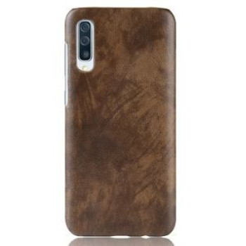 Кожаный чехол Litchi Texture на Samsung Galaxy A50/A30s/A50s-коричневый