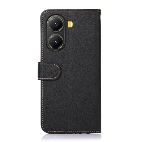 Чехол-книжка KHAZNEH Litchi Texture для Xiaomi Poco X7 Pro - черный