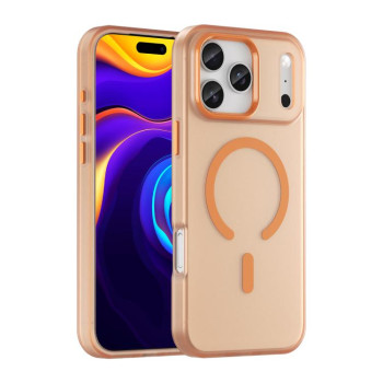 Противоударный чехол MagSafe Frosted Translucent TPU + PC на iPhone 18 Pro Max — оранжевый
