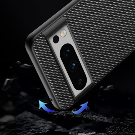 Протиударний чохол Carbon Fiber Texture Printing для Google Pixel 9 Pro XL - жовтий