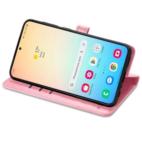 Чехол-книжка Cat and Dog для Samsung Galaxy S25 Ultra 5G - розовый