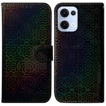 Чехол-книжка с цветной обложкой и магнитной застежкой Colorful Magnetic Buckle на OPPO Reno13 Global - черный