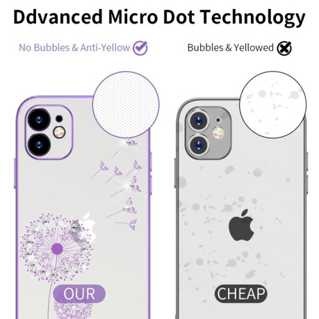 Ультратонкий чехол Electroplating Dandelion для iPhone 11 - фиолетовый