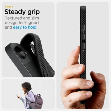 Оригинальный чехол Spigen Liquid Air для iPhone 16e - Matte Black