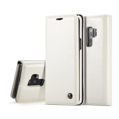 Кожаный чехол-книжка CaseMe 003 Series на Galaxy S9 Plus - белый