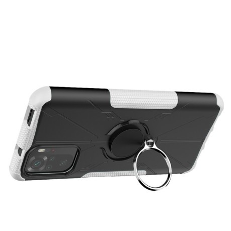 Противоударный чехол Machine Armor Bear для Xiaomi Redmi Note 10/10s/Poco M5s- белый