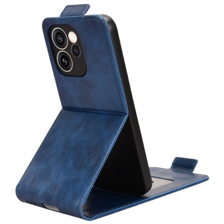 Чехол Magnetic Vertical Flip Leather для OPPO Reno15 Pro 5G Global — синий